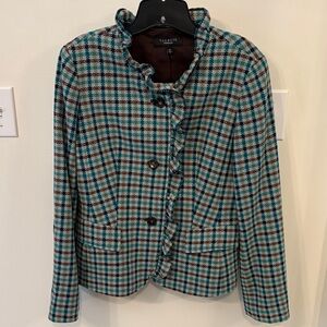 Talbots Women's Multicolor Plaid Blazer